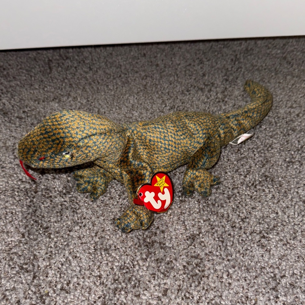 Ty Textured Lizard Plush with Green and Brown